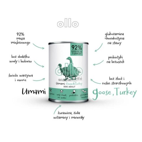 OLLO Umami Goose & Turkey mokra karma dla psa - gęś, indyk 400g