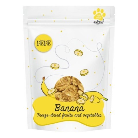 PAKA ZWIERZAKA Przysmak dla psa PEPE- Banan Liofilizowany (30g)