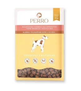 PERRO Karma sucha Cielęcina z batatami - bezzbożowa karma sucha dla psów dorosłych średnich i dużych ras PRÓBKA 60g