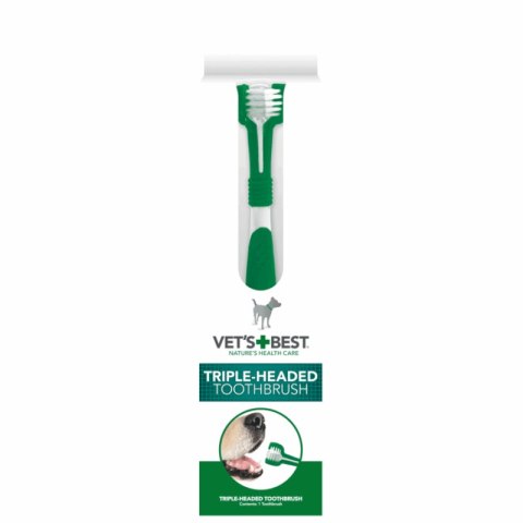 VET'S BEST SZCZOTECZKA DO ZĘBÓW 3-GŁOWICOWA VET'S BEST SZCZOTECZKA DO ZĘBÓW 3-GŁOWICOWA