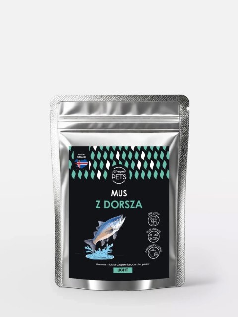 WOW!HAU - Mus z dorsza karma mokra (light) dla psa - saszetka 300g