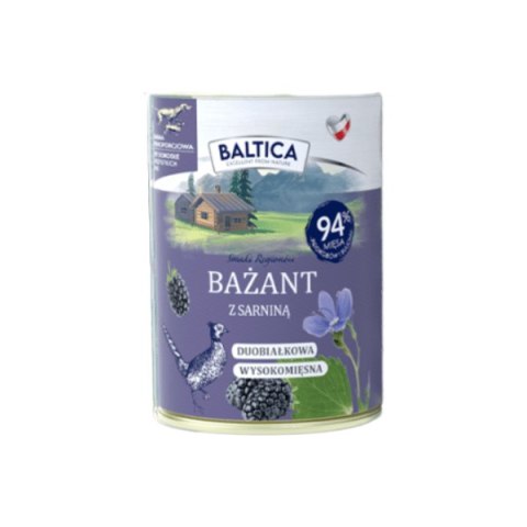 BALTICA Karma mokra dla psa Bażant z sarniną 400g BALTICA Karma mokra dla psa Bażant z sarniną 400g