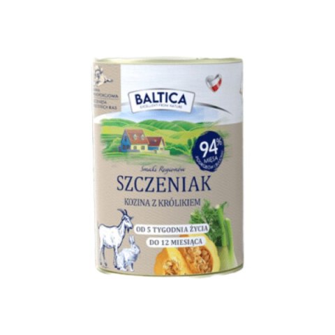 BALTICA Karma mokra dla szczeniąt Kozina z królikiem 400g BALTICA Karma mokra dla szczeniąt Kozina z królikiem 400g