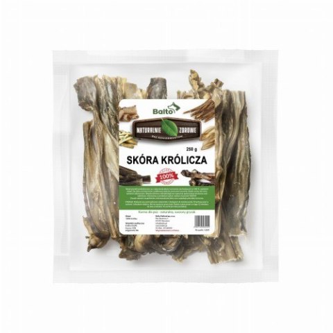 BALTO Skóra królika- naturalny gryzak dla psa 250g