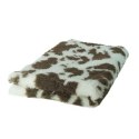 BUBA Legowisko DRY BED 28mm antypoślizgowe biało-brązowa krówka 75x50