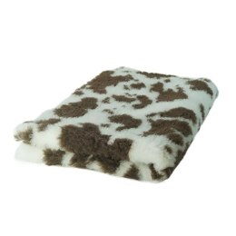BUBA Legowisko DRY BED 28mm antypoślizgowe biało-brązowa krówka 75x50