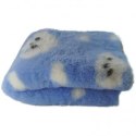 BUBA Legowisko DRY BED 28mm antypoślizgowe błękitne w wesołe chmurki 75x50