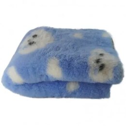 BUBA Legowisko DRY BED 28mm antypoślizgowe błękitne w wesołe chmurki 75x50