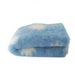 BUBA Legowisko DRY BED 28mm antypoślizgowe błękitny w stokrotki 75x50