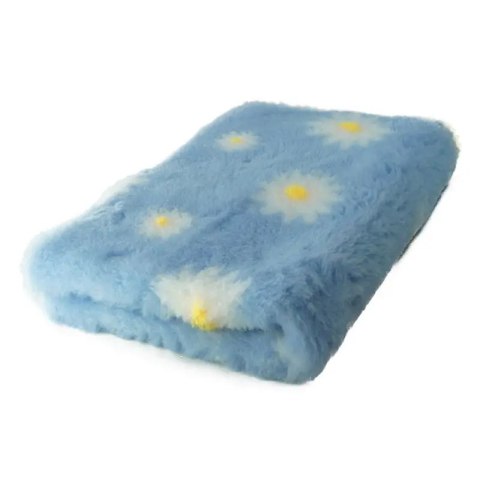 BUBA Legowisko DRY BED 28mm antypoślizgowe błękitny w stokrotki 75x50 BUBA Legowisko DRY BED 28mm antypoślizgowe błękitny w stokrotki 75x50