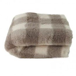 BUBA Legowisko DRY BED 28mm antypoślizgowe krata beżowo-pszeniczna 75x50