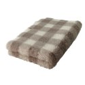 BUBA Legowisko DRY BED 28mm antypoślizgowe krata beżowo-pszeniczna 75x50
