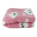 BUBA Legowisko DRY BED 28mm antypoślizgowe różowy w wesołe chmurki 75x50