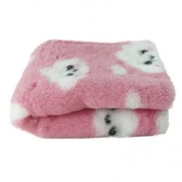 BUBA Legowisko DRY BED 28mm antypoślizgowe różowy w wesołe chmurki 75x50