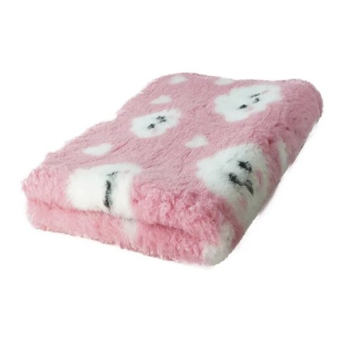 BUBA Legowisko DRY BED 28mm antypoślizgowe różowy w wesołe chmurki 75x50 BUBA Legowisko DRY BED 28mm antypoślizgowe różowy w wesołe chmurki 75x50