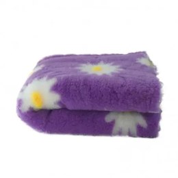 BUBA Legowisko DRY BED 28mm antypoślizgowe wrzosowy w stokrotki 75x50cm
