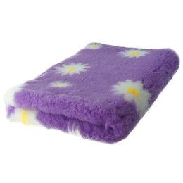 BUBA Legowisko DRY BED 28mm antypoślizgowe wrzosowy w stokrotki 75x50cm