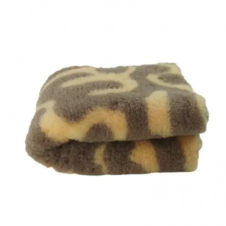 BUBA Legowisko DRY BED 28mm antypoślizgowe zawijasy beżowo-brązowe 75x50