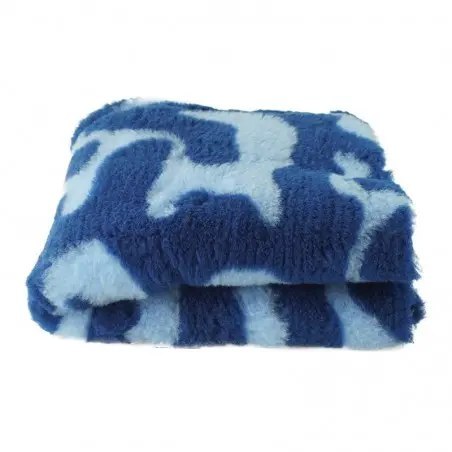 BUBA Legowisko DRY BED 28mm antypoślizgowe zawijasy granatowo-błękitne 75x50