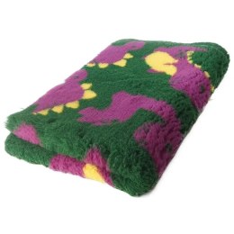BUBA Legowisko DRY BED 28mm antypoślizgowe zielony w dinozaury 75x50
