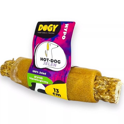 DOGY HYPO - Hot-Dog do żucia dla psa z 100% Jelenia 13cm
