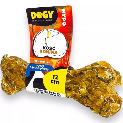 DOGY HYPO - Kość do żucia dla psa z 100% koniny 12cm DOGY HYPO - Kość do żucia dla psa z 100% koniny 12cm