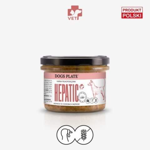 Dogs Plate Vet Hepatic z indykiem 180g - mokra karma specjalistyczna dla psów z chorobami wątroby
