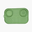 FIBOO Fibooffet- Mata z miseczkami 3w1 dla psa zielona 41x26,5 cm