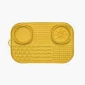 FIBOO Fibooffet- Mata z miseczkami 3w1 dla psa żółta 41x26,5 cm