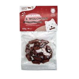 HAU NOW- Kiełbaski z wołowiny dla psa 100g