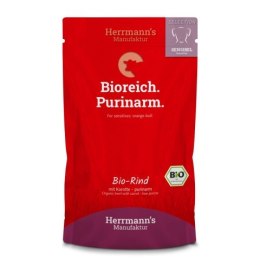 HERRMANN'S Selection Sensitive Dog Bio Rind Purinarm - karma mokra bio wołowina, niski poziom puryn (150g)