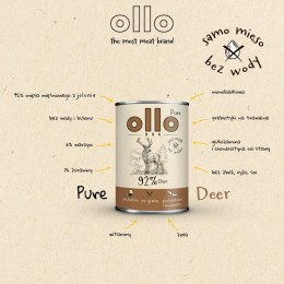 OLLO Pure Jeleń- mokra karma dla psa 400g