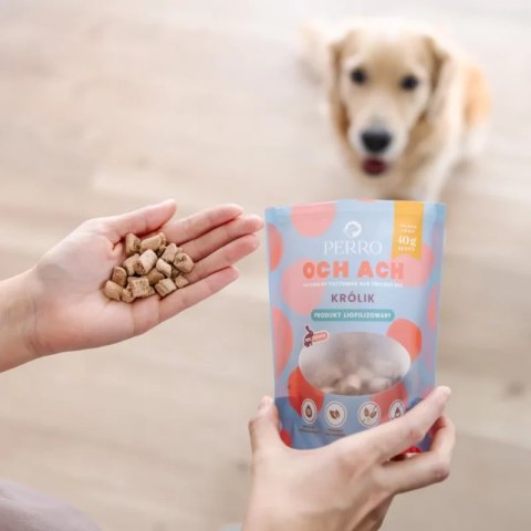 PERRO OCH ACH Królik- Przysmaki liofilizowane dla psa 40g PERRO OCH ACH Królik- Przysmaki liofilizowane dla psa 40g