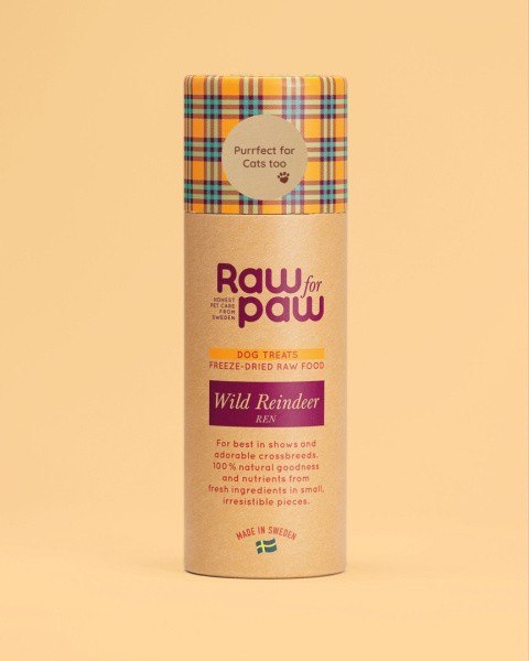 RAW for PAW WILD Reindeer - renifer liofilizowane przysmaki dla psa (45g)
