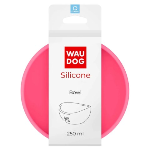 WAUDOG Miska silikonowadla psa 250 ml różowy