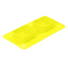 WAUDOG Silikonowa przenośna, podwójna, składana miska WauDog, 385x230x50mm żółty