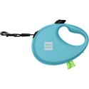 WAUDOG Smycz automatyczna dla psa R-leash z pojemnikiem na worek, taśma odblaskowa, niebieska L 40kg/5m