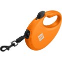 WAUDOG Smycz automatyczna dla psa R-leash z pojemnikiem na worek, taśma odblaskowa, pomarańczowa S 12kg/3m