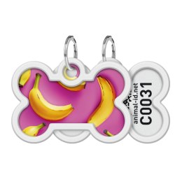 WAUDOG Zawieszka/adresówka dla zwierząt z QR-paszportem, bananki 40mm x 28mm