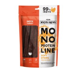 WIEJSKA ZAGRODA Monoproteinowe miękkie paski z Indyka 100g