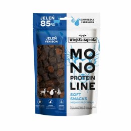 WIEJSKA ZAGRODA Monoproteinowy SOFT SNACKS Jeleń z gruszką i spiruliną 115g