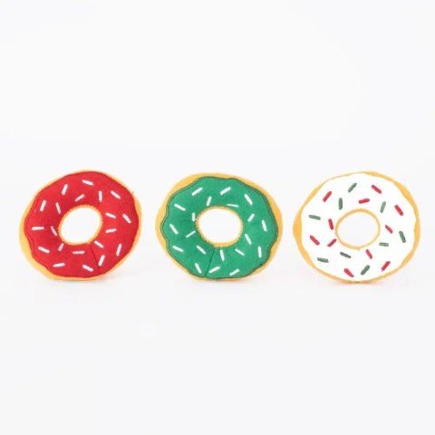 ZIPPYPAWS Świąteczna zabawka dla psa- Pluszowe MINI donuty