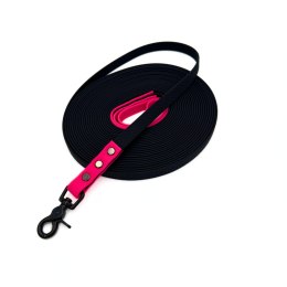 BANDITPAWS Linka treningowa plaster miodu 10m 1,6cm CZARNY + RÓŻOWY