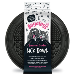 Bugalugs Lick Bowl for Dogs & Cats - miska do lizania dla psa i kota, 4 rodzaje wypustek - Czarny