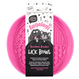Bugalugs Lick Bowl for Dogs & Cats - miska do lizania dla psa i kota, 4 rodzaje wypustek - Różowy