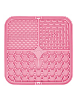 Bugalugs Lick Mat for Dogs & Cats - mata do lizania dla psa i kota, 3 rodzaje wypustek - Różowy