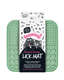 Bugalugs Lick Mat for Dogs & Cats - mata do lizania dla psa i kota, 3 rodzaje wypustek - Zielony