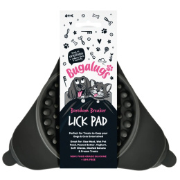 Bugalugs Triangle Lick Pad for Dogs & Cats - mała mata do lizania dla psa i kota, trójkątna - Czarny