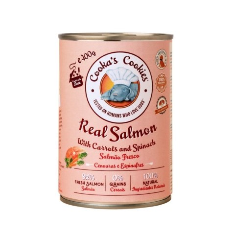 Cooka's Cookies REAL SALMON Karma mokra dla psów z łososiem 400g Cooka's Cookies REAL SALMON Karma mokra dla psów z łososiem 400g