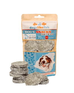 DOGSLIKEFISH Czipsy ze skóry dorsza 70g